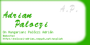adrian paloczi business card