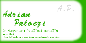 adrian paloczi business card